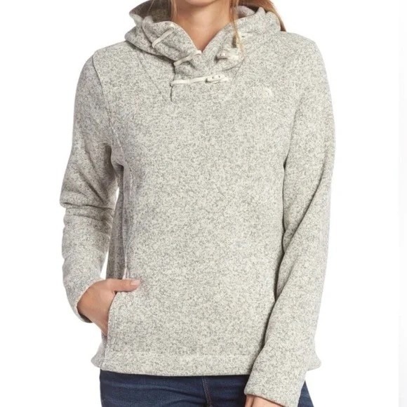 The North Face Tops - The North Face Women's Crescent Hooded Pullover Toggle Gray Size S Cozy Pockets